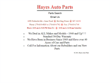 Tablet Screenshot of hayesautoparts.com